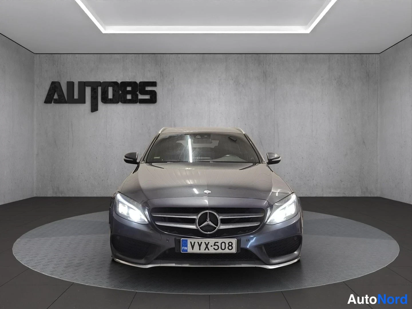 Harmaa Mercedes-Benz C 220 BlueTEC 2015, edestä, kuva 4