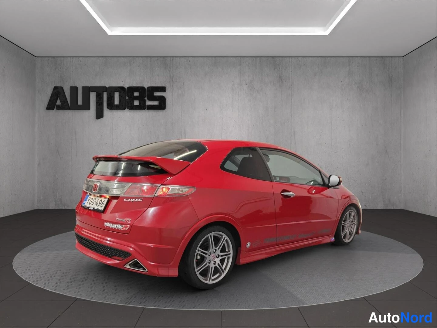 Punainen Honda Civic Type-R 2007, takaviisto, kuva 11