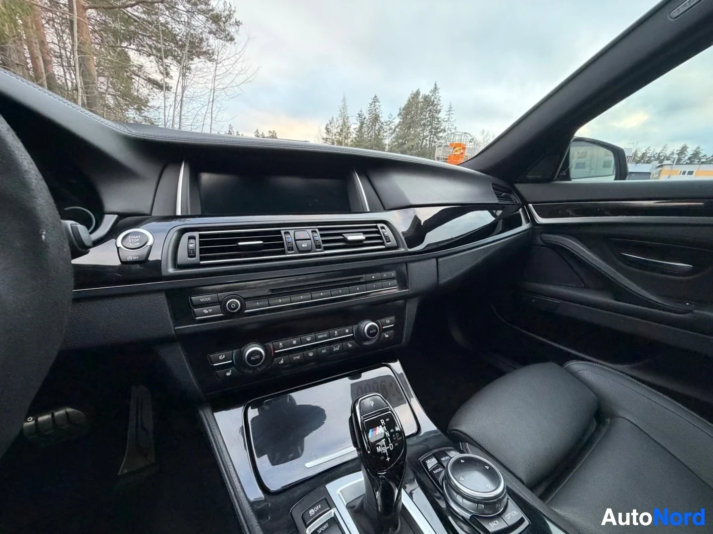 Dashboard with center console, climate controls, and infotainment system