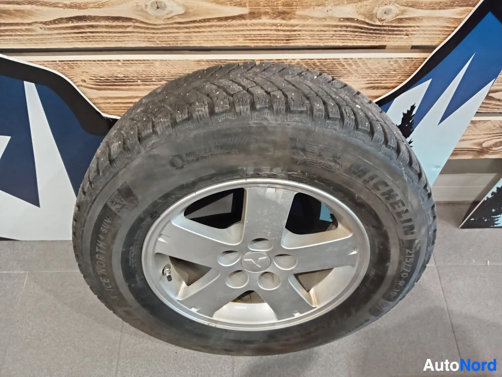 Yksityiskohta: Sisätila: Michelin-tyyren kulutusilmaisin.