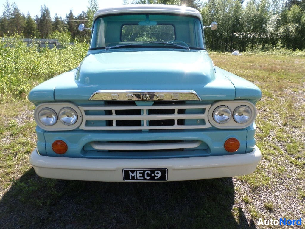 Turquoise Dodge Pickup 1959, front, photo 6