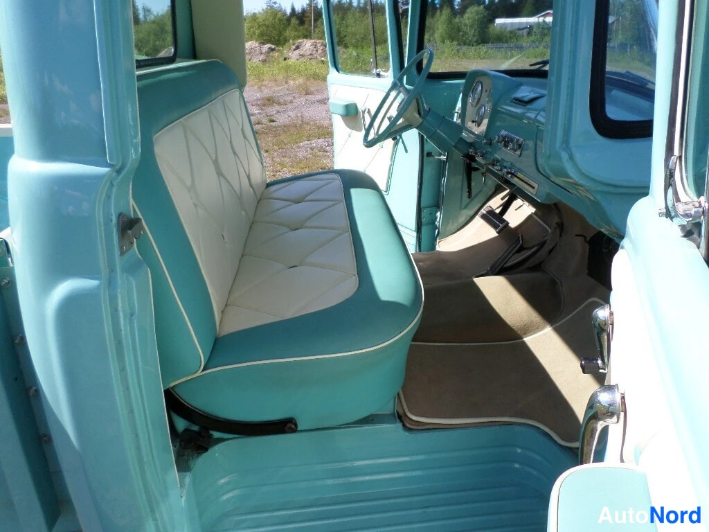 Turquoise Dodge Pickup 1959, front seats, photo 11
