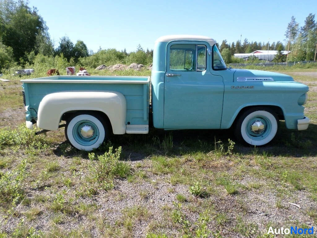 Turquoise Dodge Pickup 1959, side, photo 7