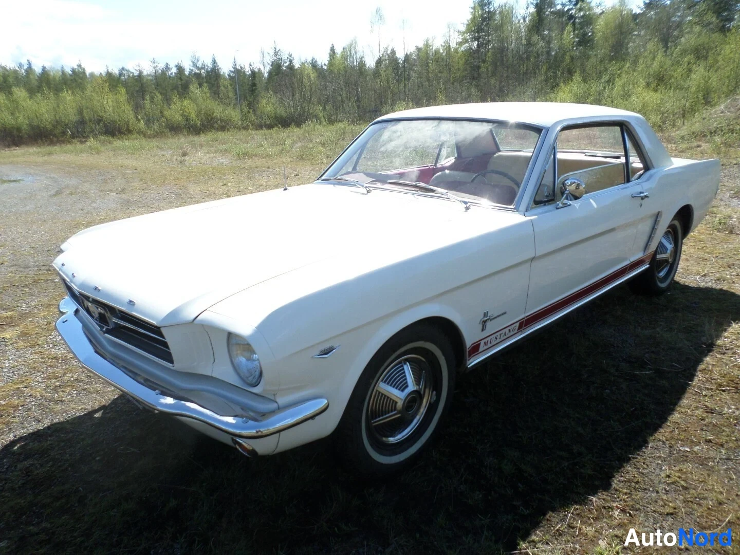 Valkoinen Ford Mustang 1965, sivulta, kuva 10