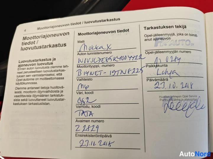 Punainen Opel Mokka X 2018, asiakirja, kuva 27