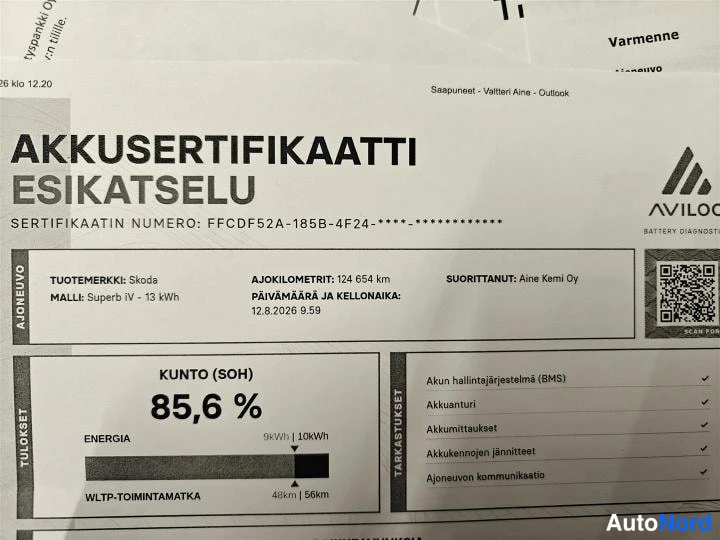 Musta Skoda Superb 2020, asiakirja, kuva 34
