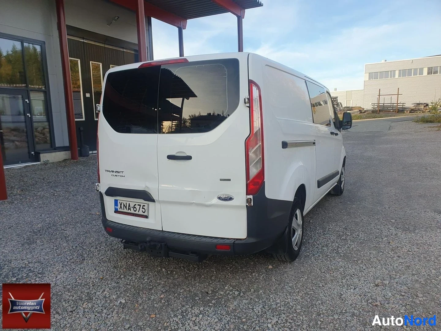 Valkoinen Ford Transit Custom 2013, takaviisto, kuva 7