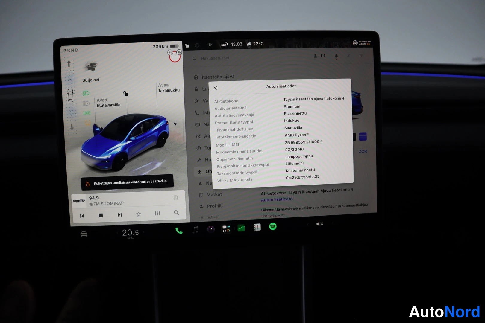 Valkoinen Tesla Model Y 2025, ulkokuva 16 – Lappeenranta