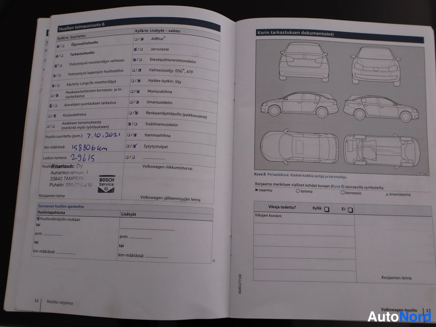 Ruskea Volkswagen Golf 2017, asiakirja, kuva 17