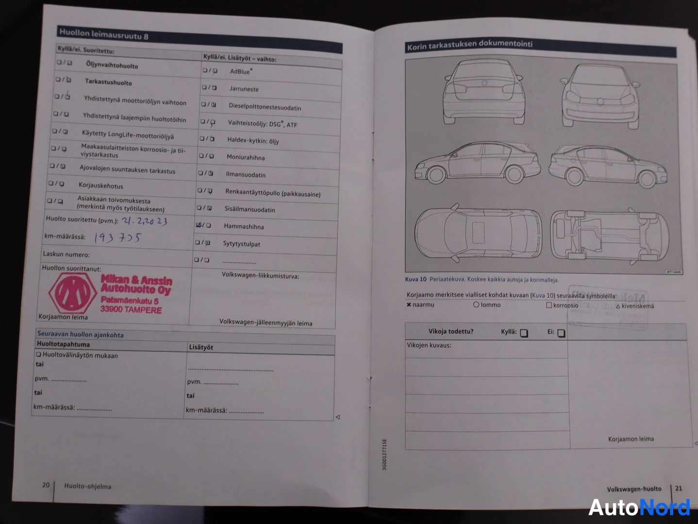 Ruskea Volkswagen Golf 2017, asiakirja, kuva 19