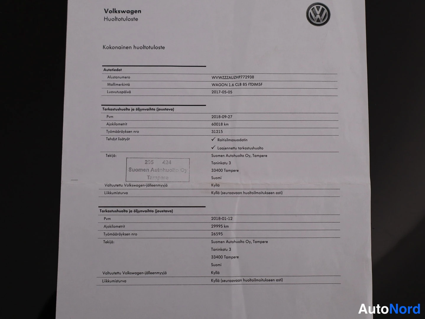 Ruskea Volkswagen Golf 2017, asiakirja, kuva 23