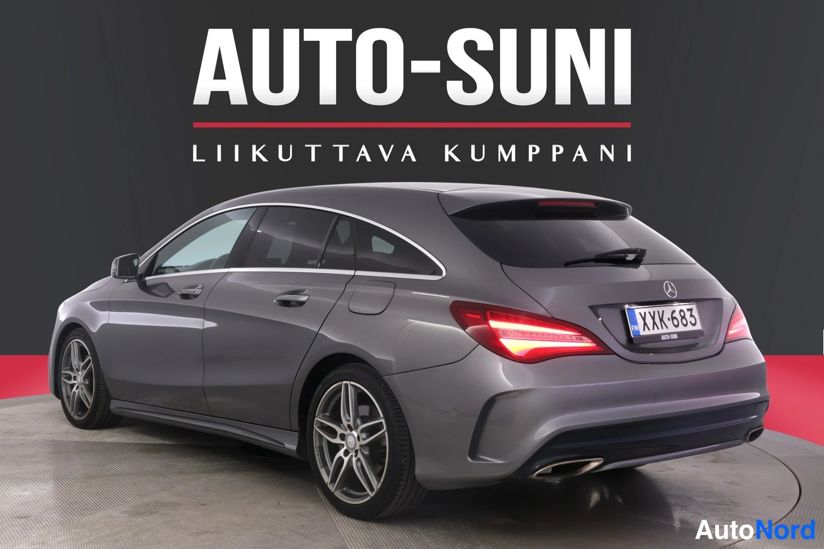 Harmaa Mercedes-Benz CLA 2017, takaviisto, kuva 6