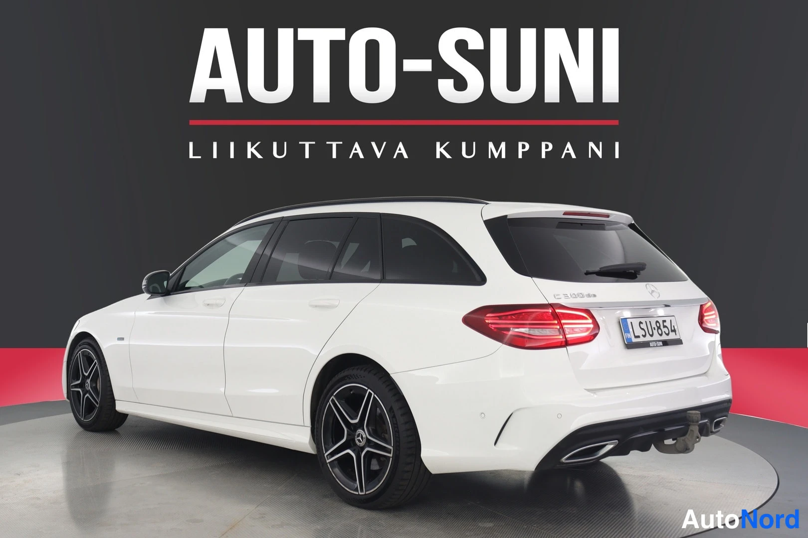 Valkoinen Mercedes-Benz C 2021, takaviisto, kuva 6