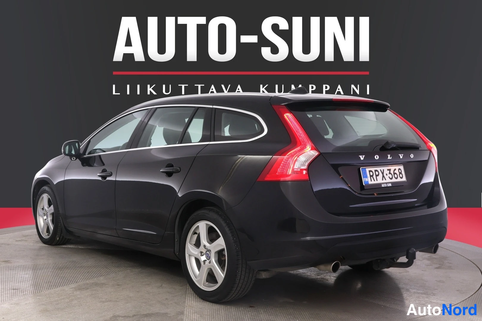 Harmaa Volvo V60 2013, takaviisto, kuva 6