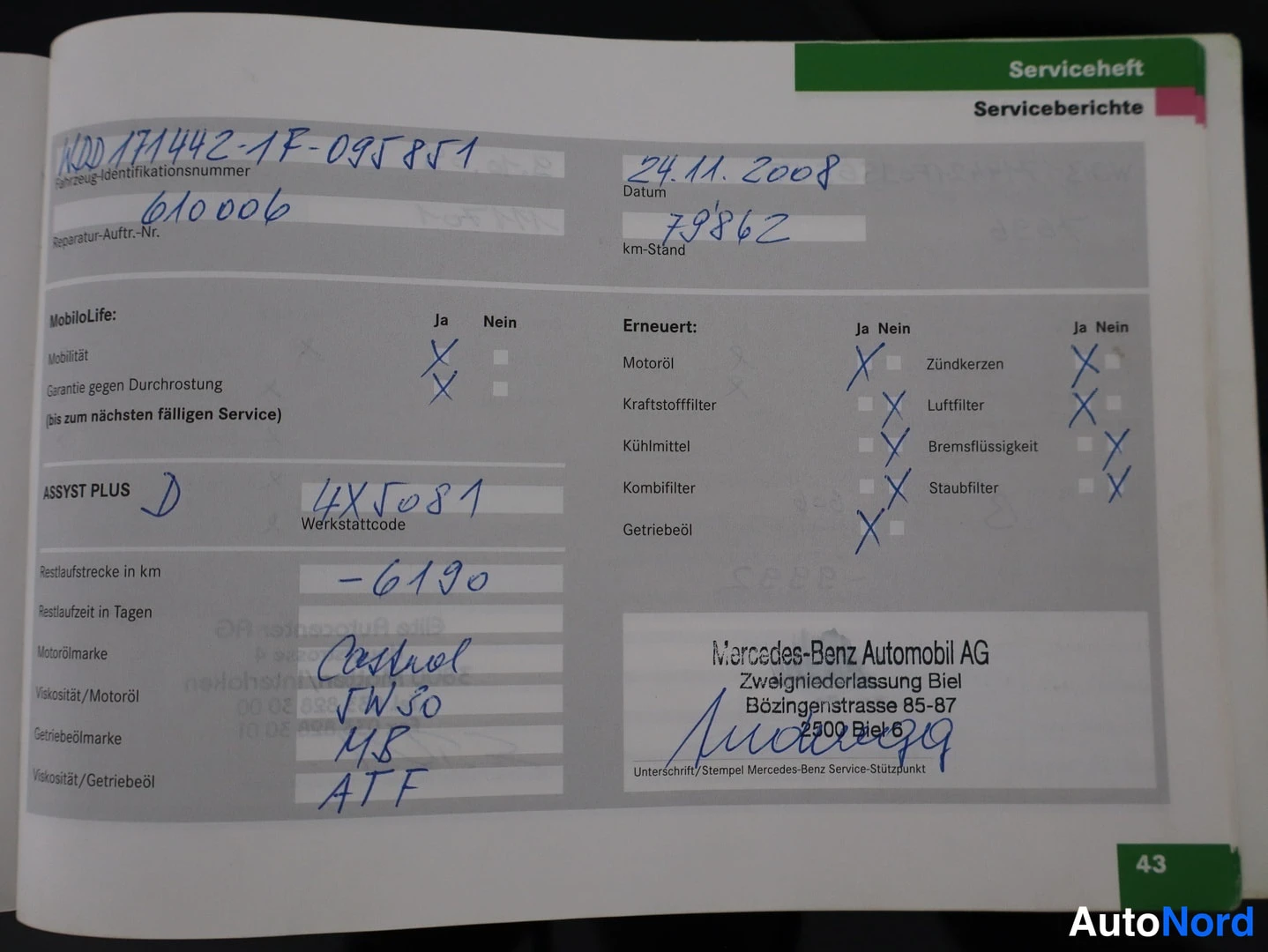 Musta Mercedes-Benz SLK 2005, asiakirja, kuva 56