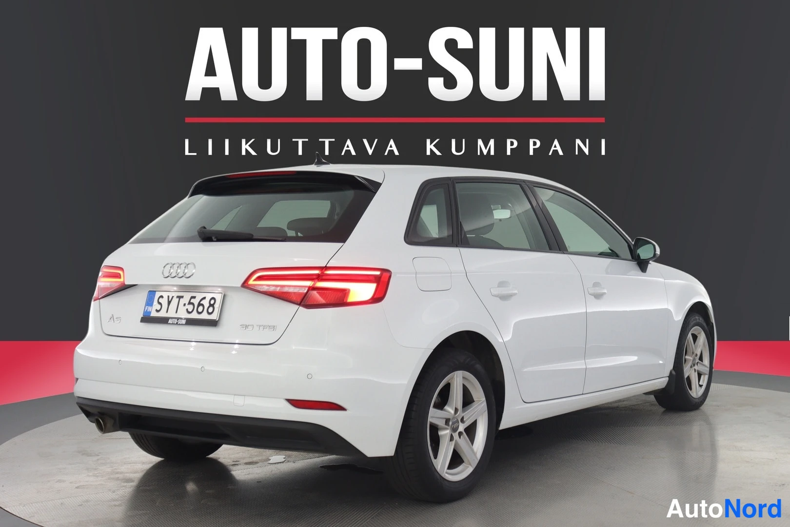 Valkoinen Audi A3 2019, takaviisto, kuva 5