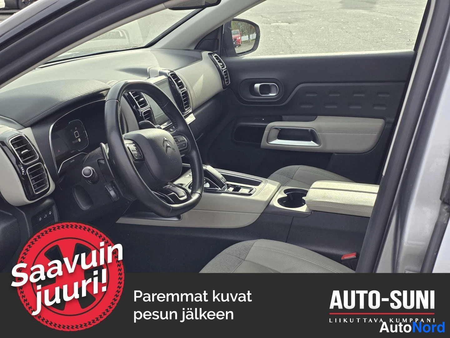 Silver Citroen C5 Aircross 2019, front seats, photo 8