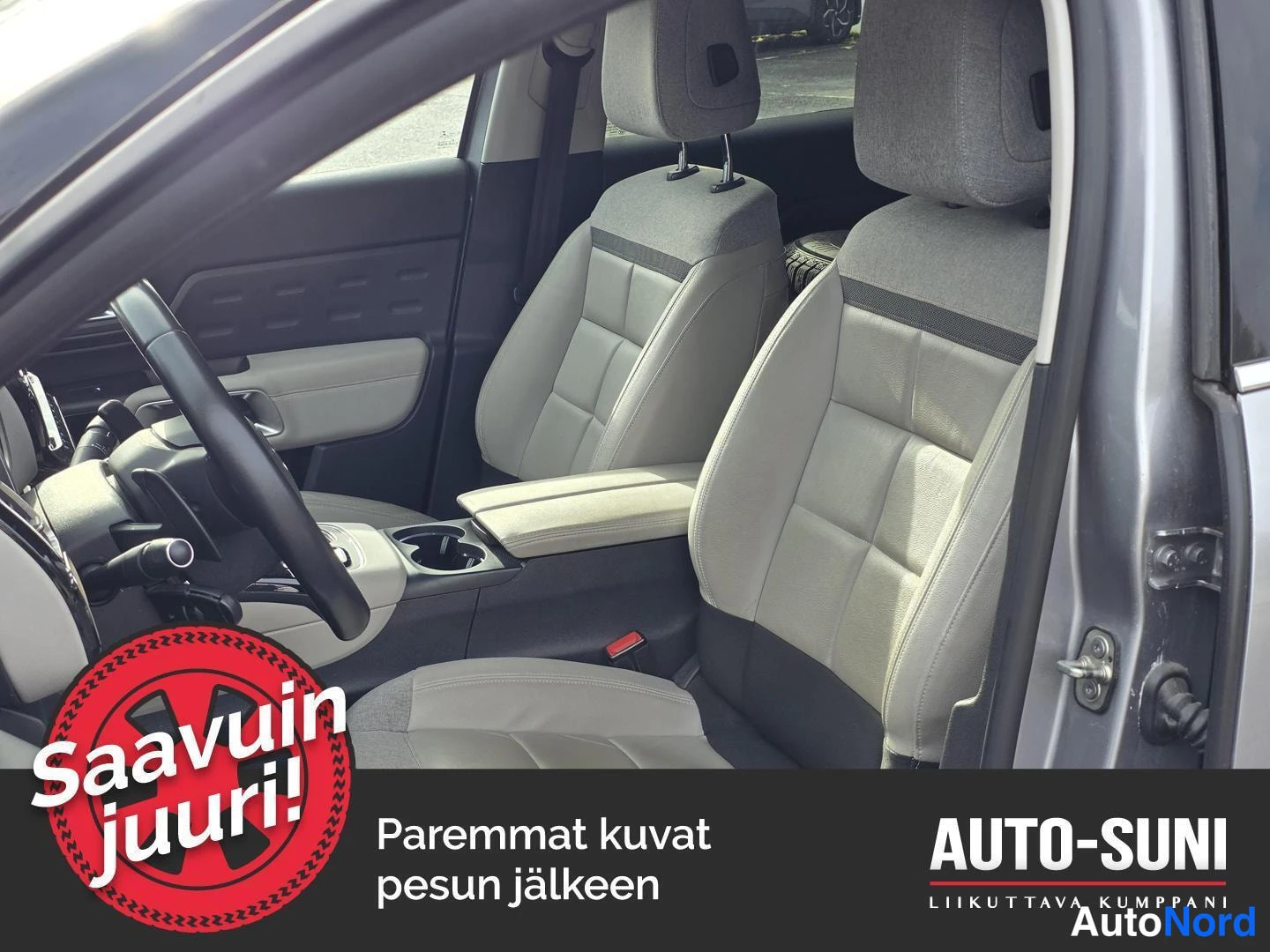 Silver Citroen C5 Aircross 2019, rear seats, photo 9