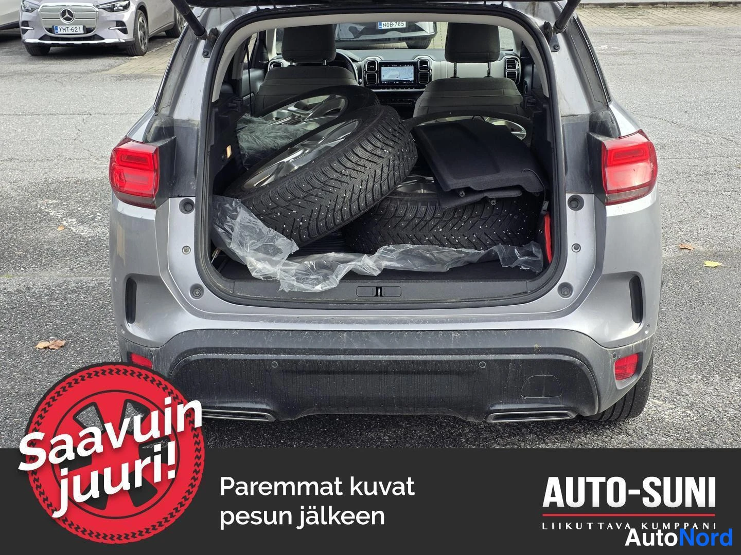 Silver Citroen C5 Aircross 2019, boot, photo 10