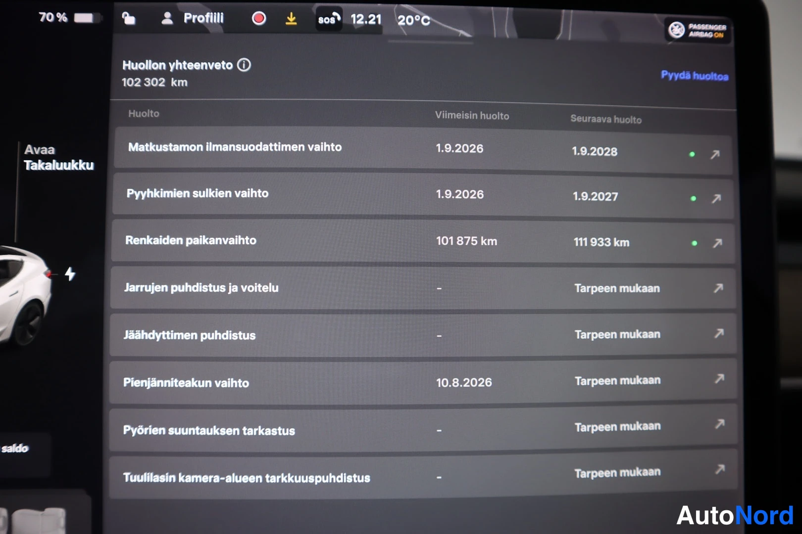 Valkoinen Tesla Model 3 2021, kuva 30