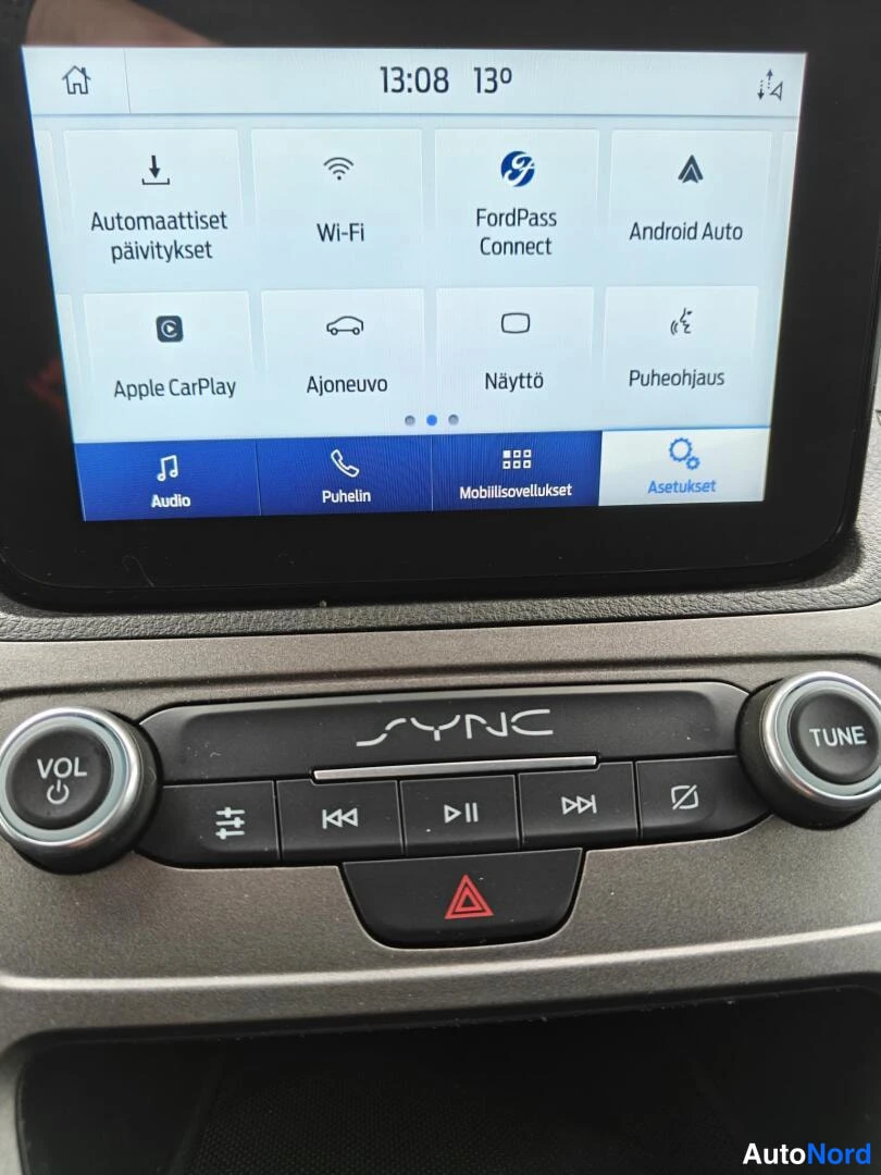 Muu: Fordin viihdejärjestelmän asetusnäkymä: Wi-Fi, FordPass Connect, Android Auto, Apple CarPlay