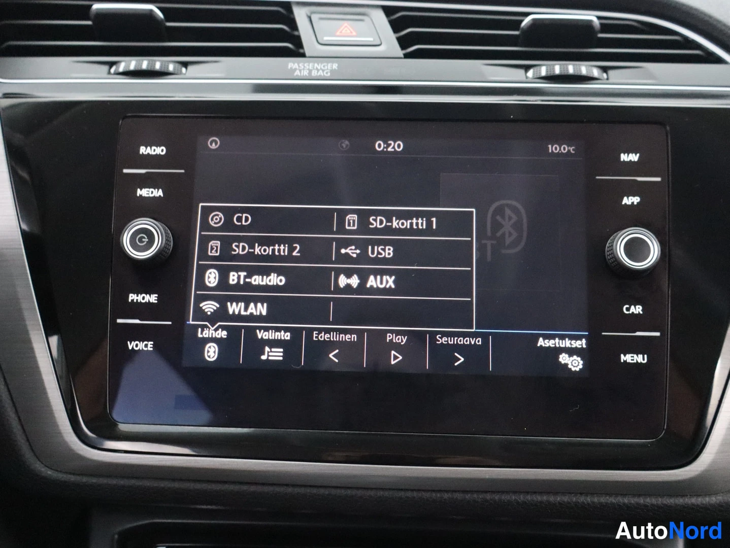 Valkoinen Volkswagen Touran 2018, yksityiskohta, kuva 29