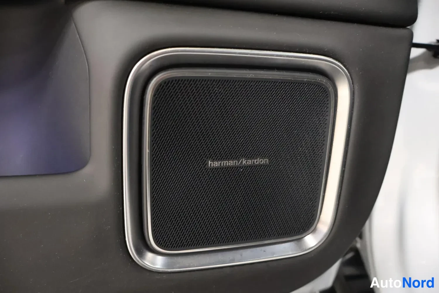 Edestä: harman/kardon -kaiutin ovipaneelissa
