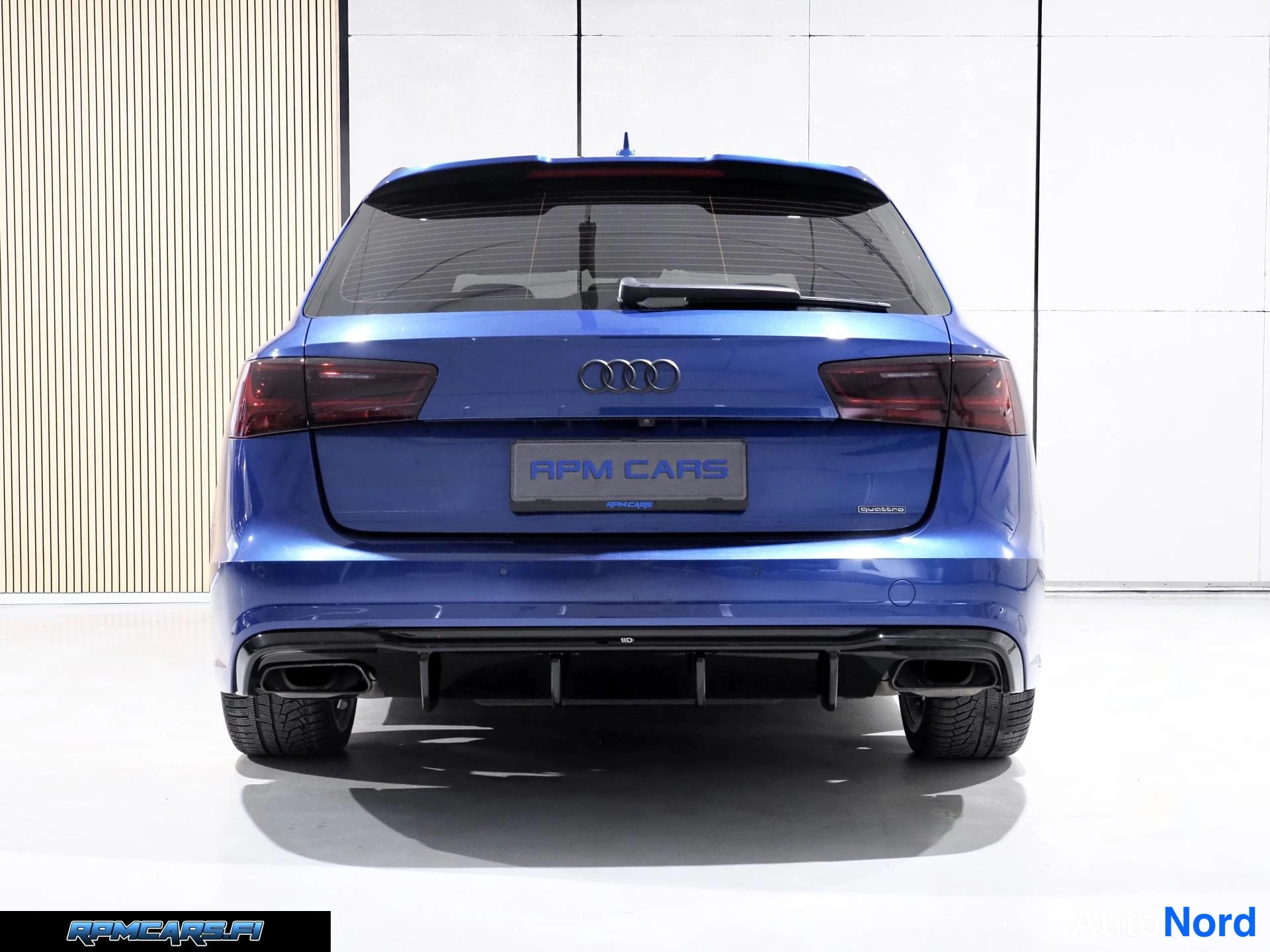 Sininen Audi A6 2016, takaa, kuva 28
