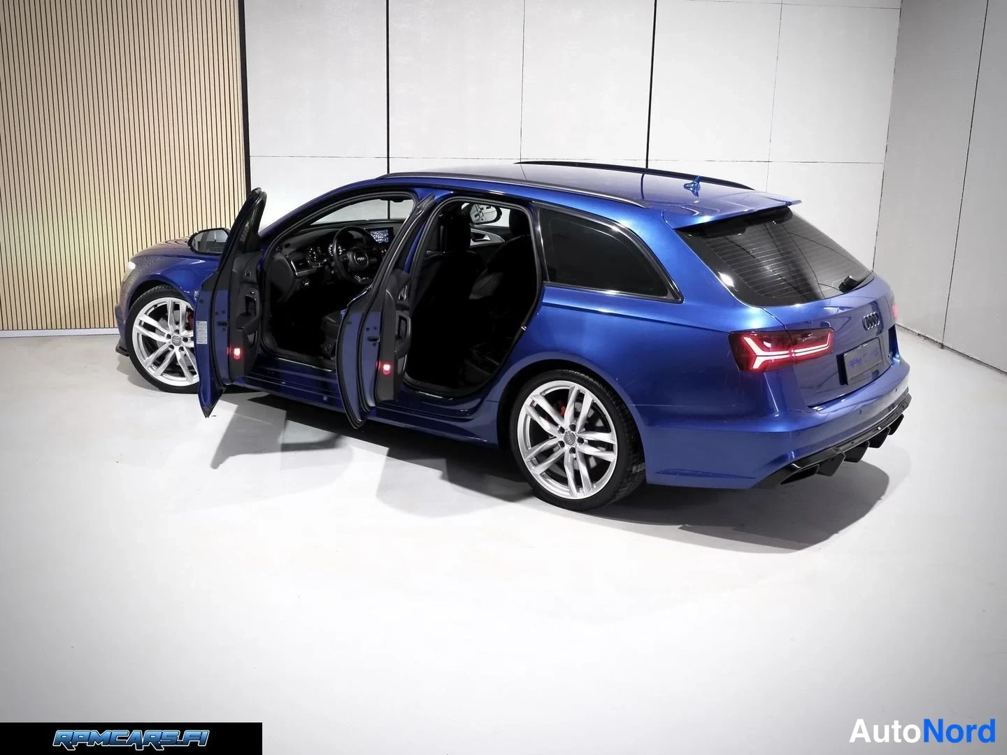 Sininen Audi A6 2016, takaviisto, kuva 23