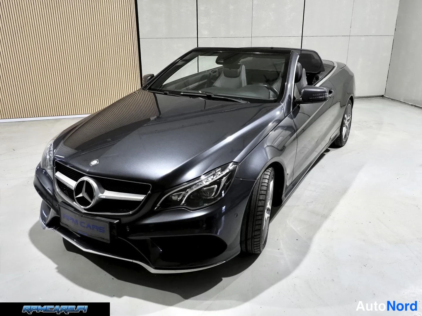 Harmaa Mercedes-Benz E 2014, etuviisto, keula vasemmalle, kuva 9