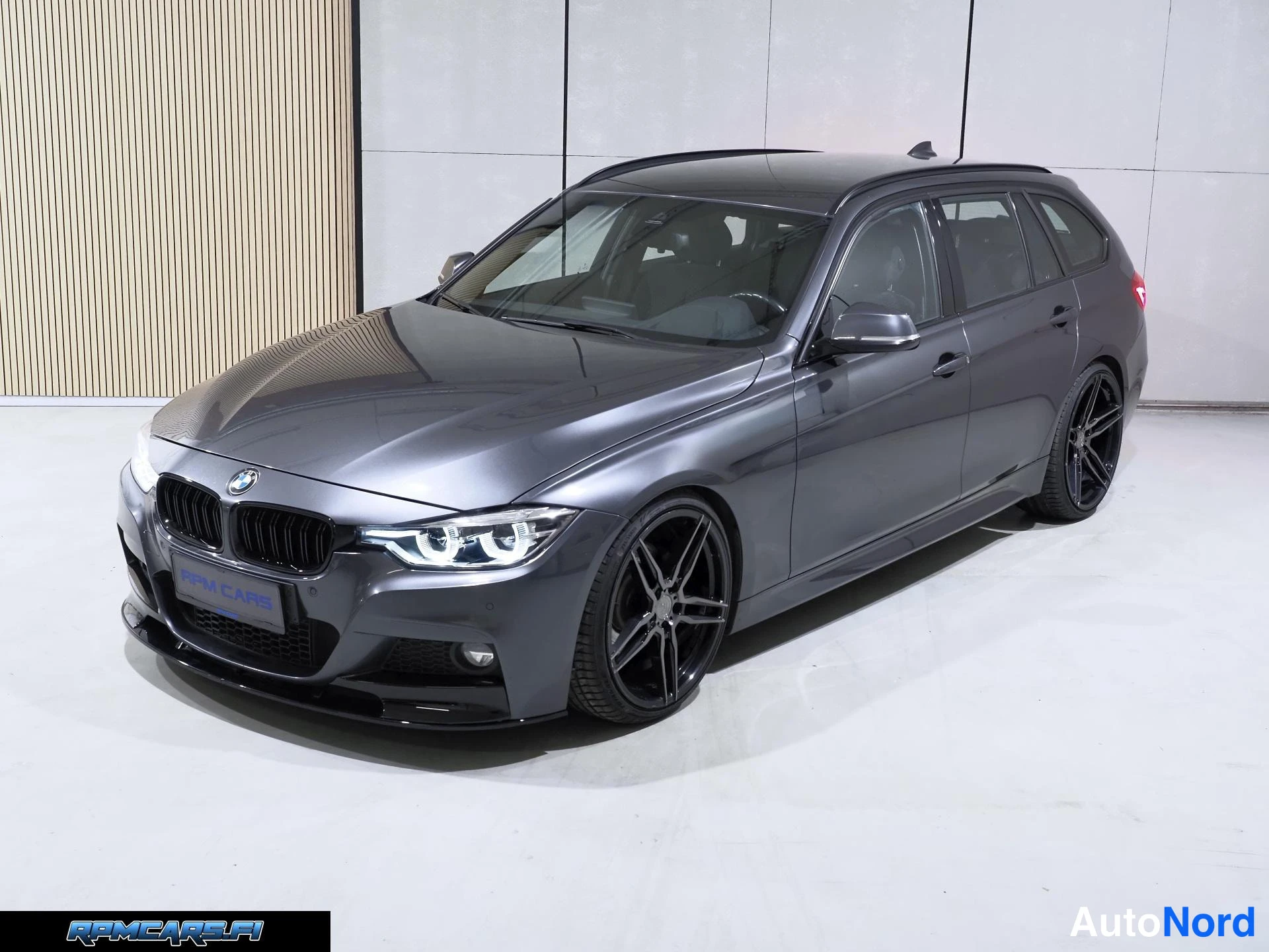 Harmaa BMW 330d 2016, etuviisto, keula vasemmalle, kuva 3