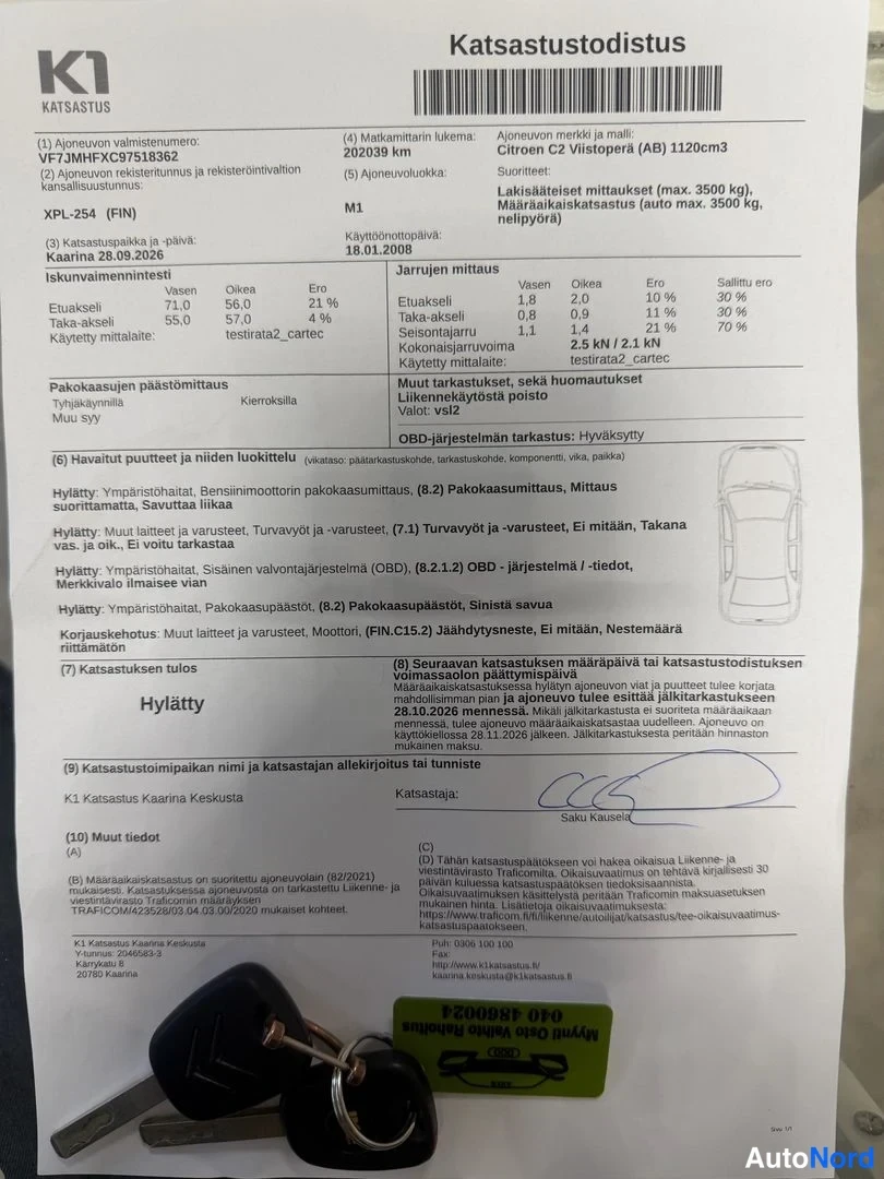 Musta Citroen C2 2008, yksityiskohta, kuva 16