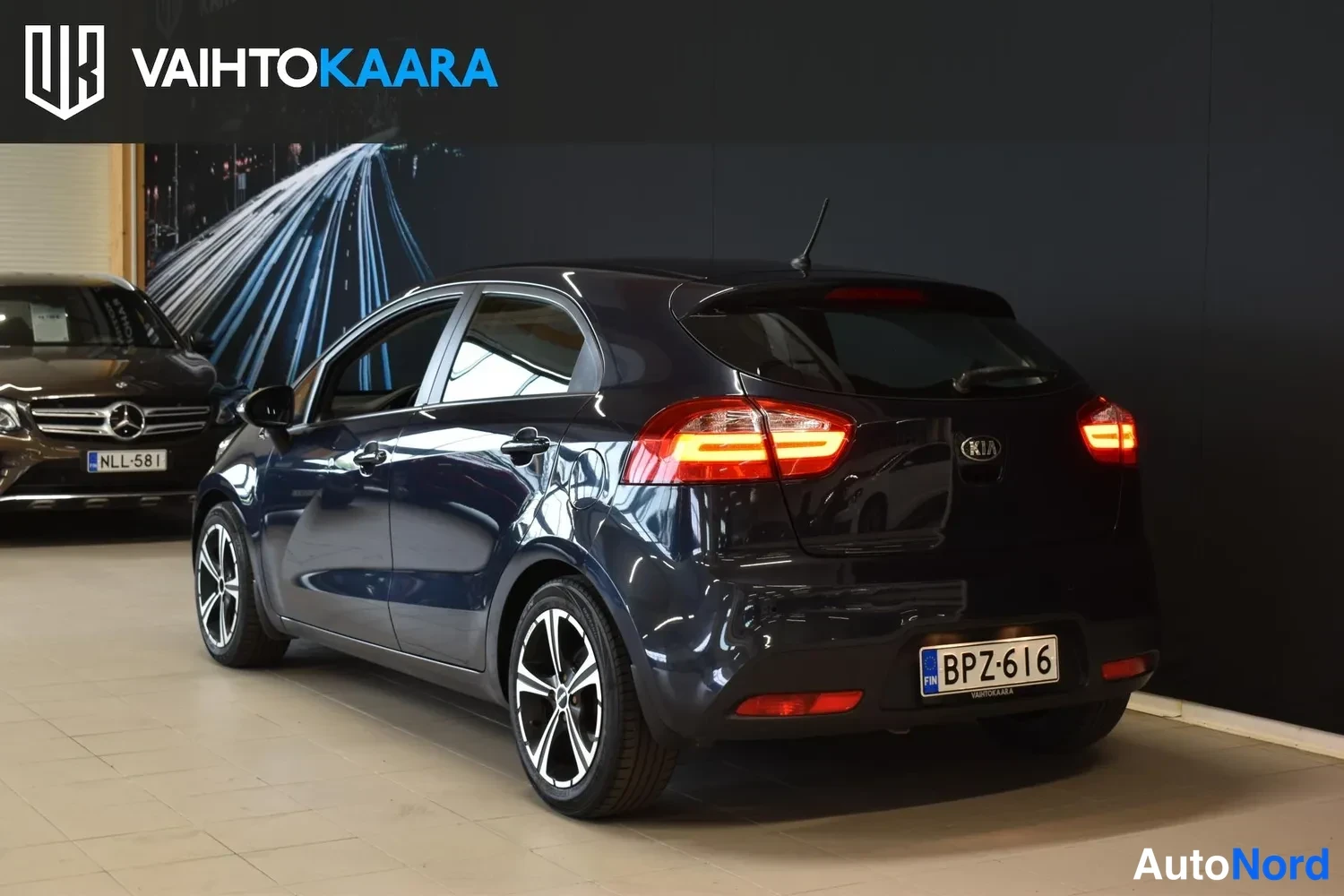 Sininen Kia Rio 2013, ulkokuva 3 – Raisio