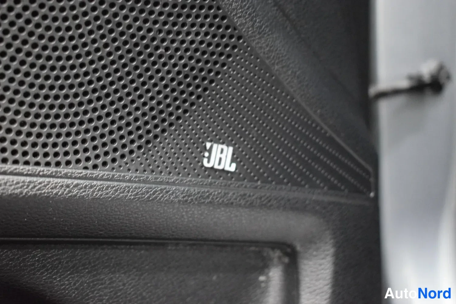 Yksityiskohta: Oven sisäpanaalin JBL-merkitty vappokaiutin.
