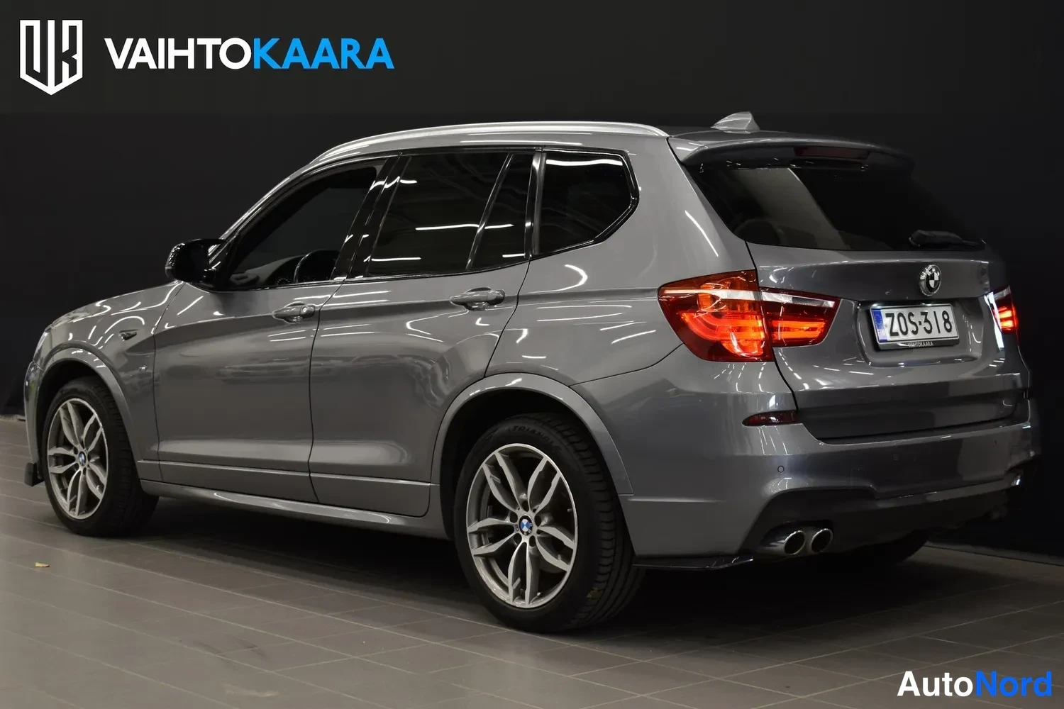 Harmaa BMW X3 xDrive30d 2017, takaviisto, kuva 7
