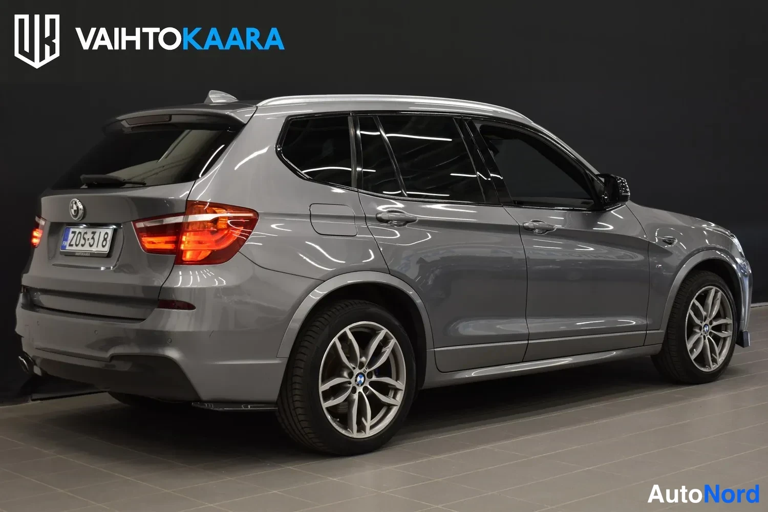 Harmaa BMW X3 xDrive30d 2017, takaviisto, kuva 8