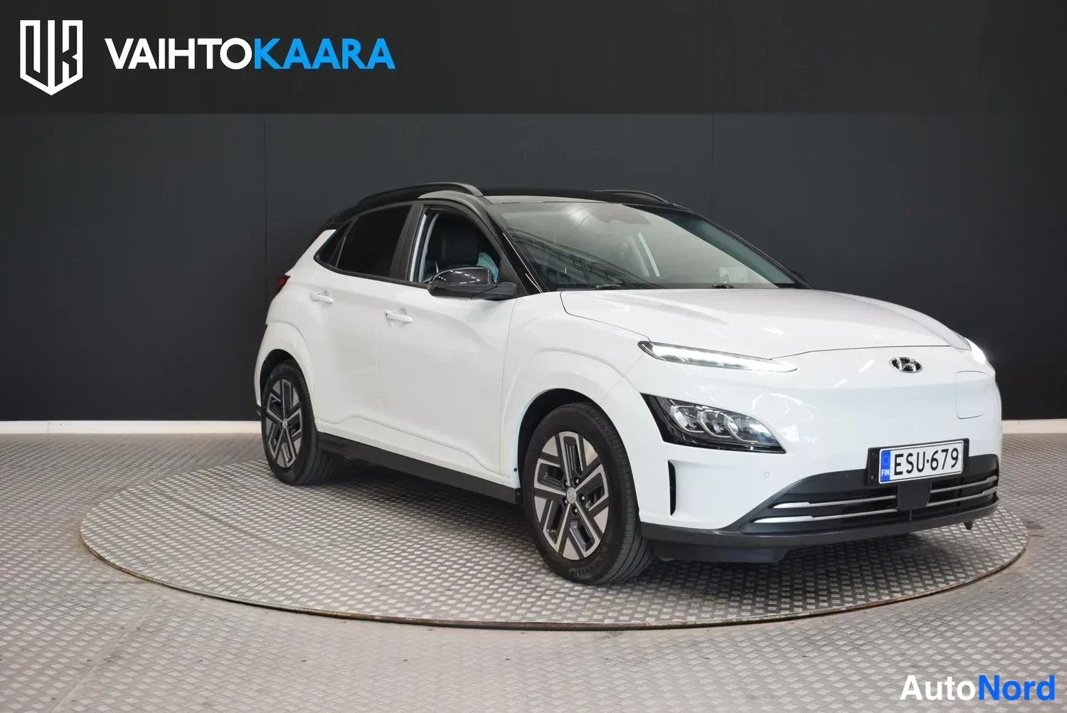 Valkoinen Hyundai Kona electric 2022, ulkokuva 6 – Raisio