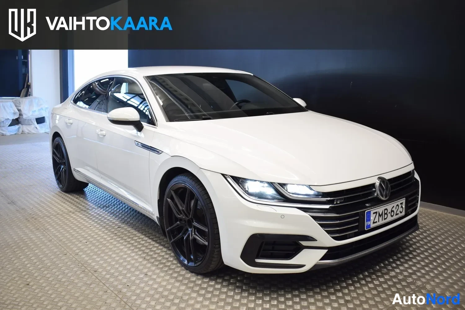 Valkoinen Volkswagen Arteon 2018, ulkokuva 6 – Raisio