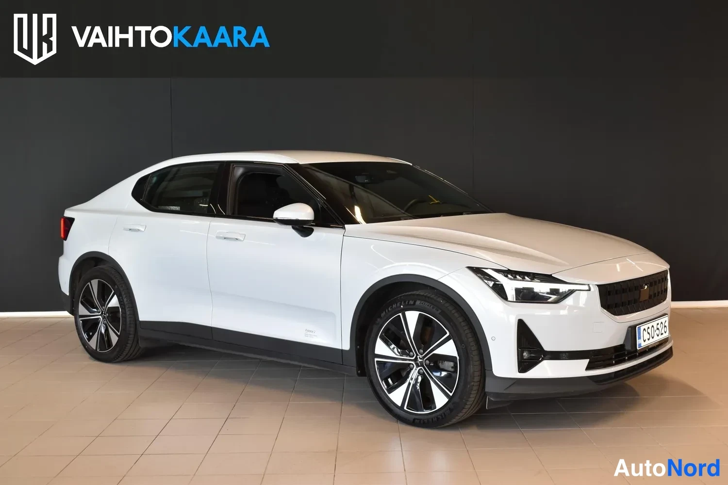 Valkoinen Polestar 2 2023, ulkokuva 6 – Raisio