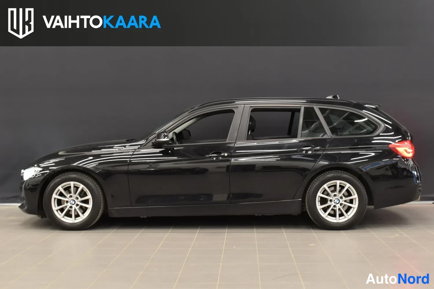 Musta BMW 318d 2016, ulkokuva 2 – Raisio