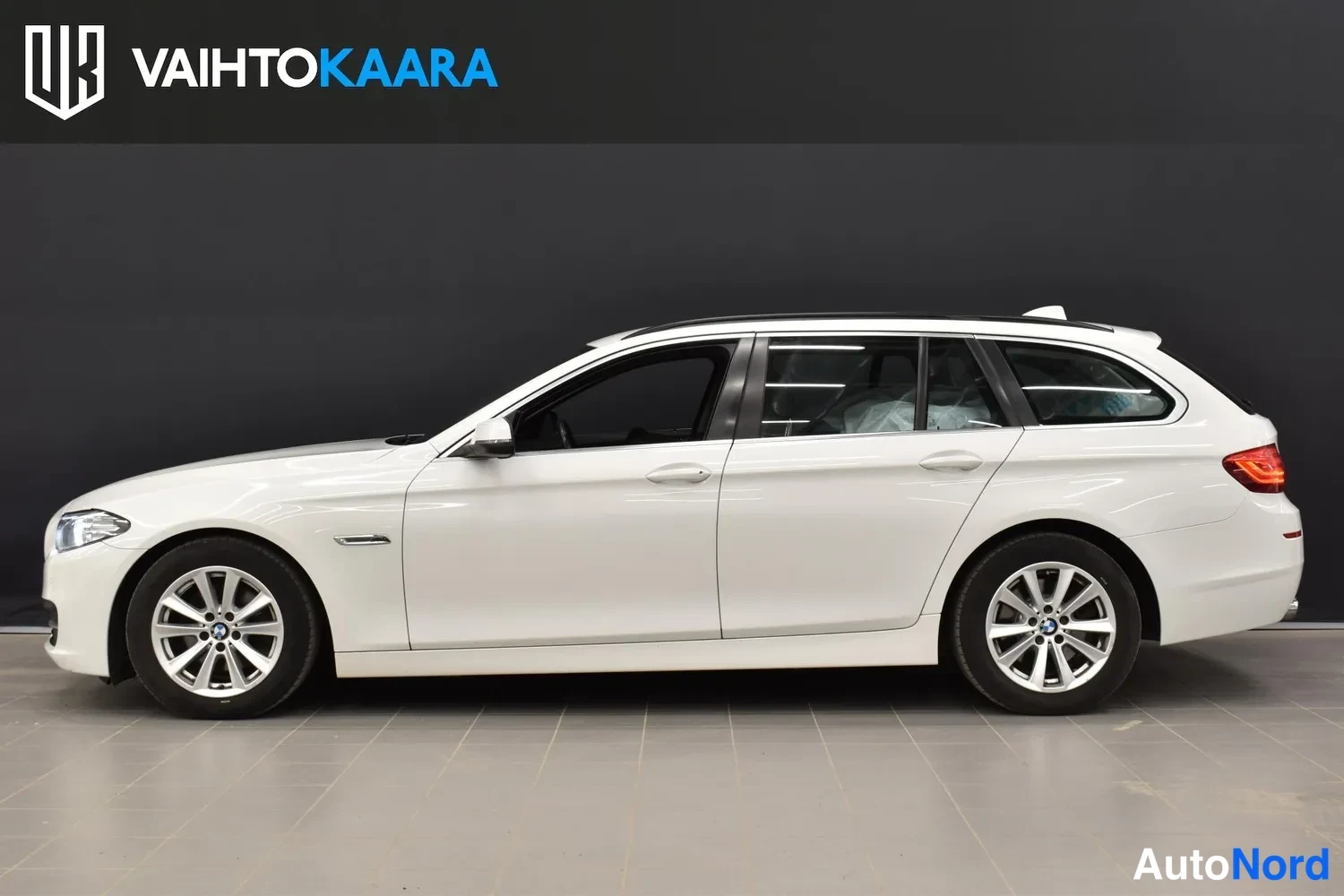 Valkoinen BMW 520d 2014, ulkokuva 2 – Raisio