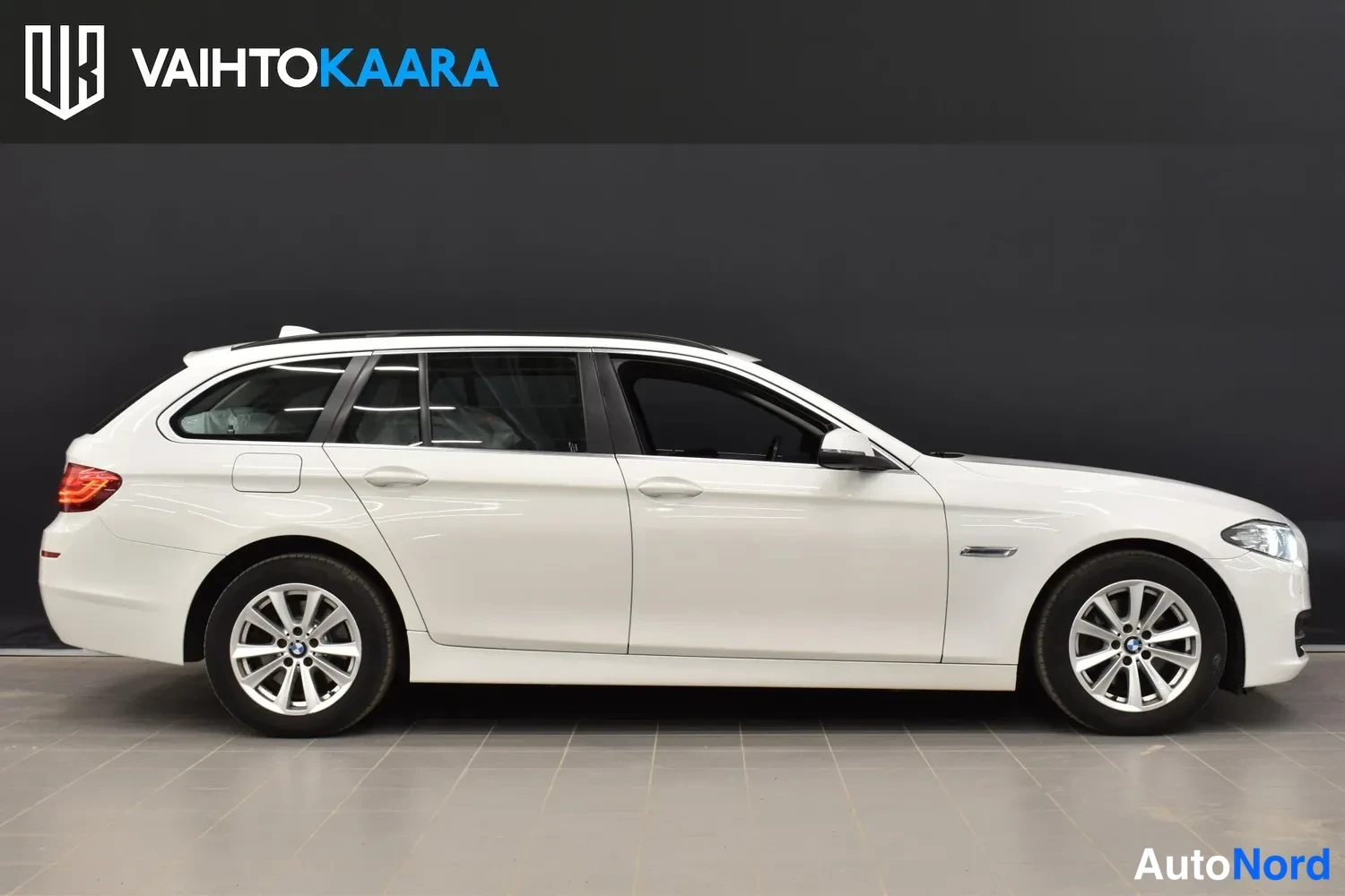 Valkoinen BMW 520d 2014, ulkokuva 5 – Raisio