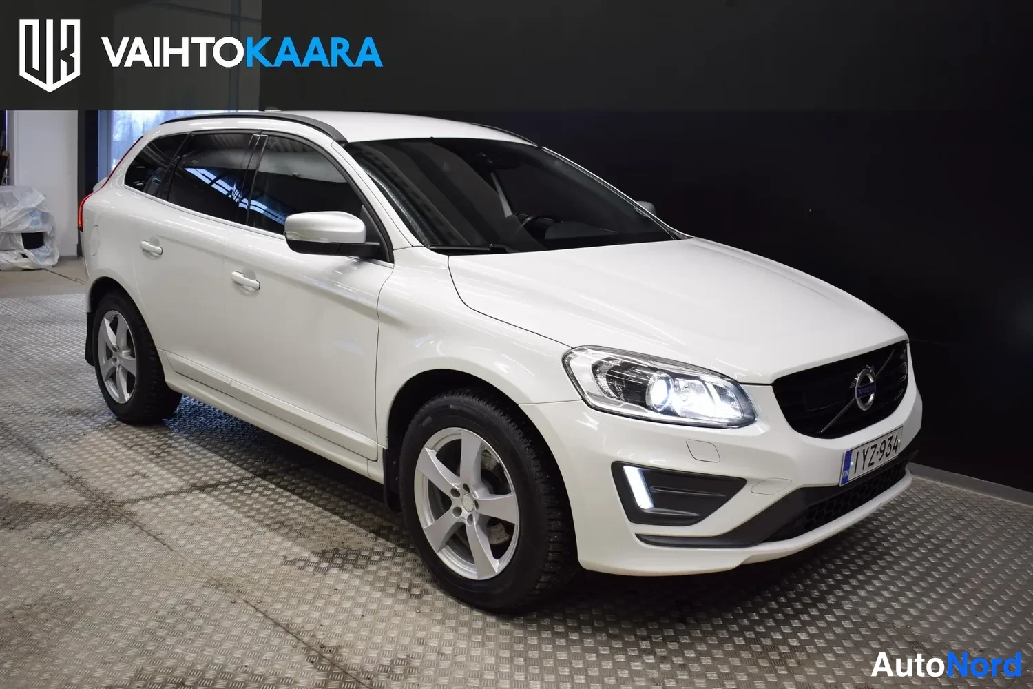 Valkoinen Volvo XC60 2017, ulkokuva 6 – Raisio