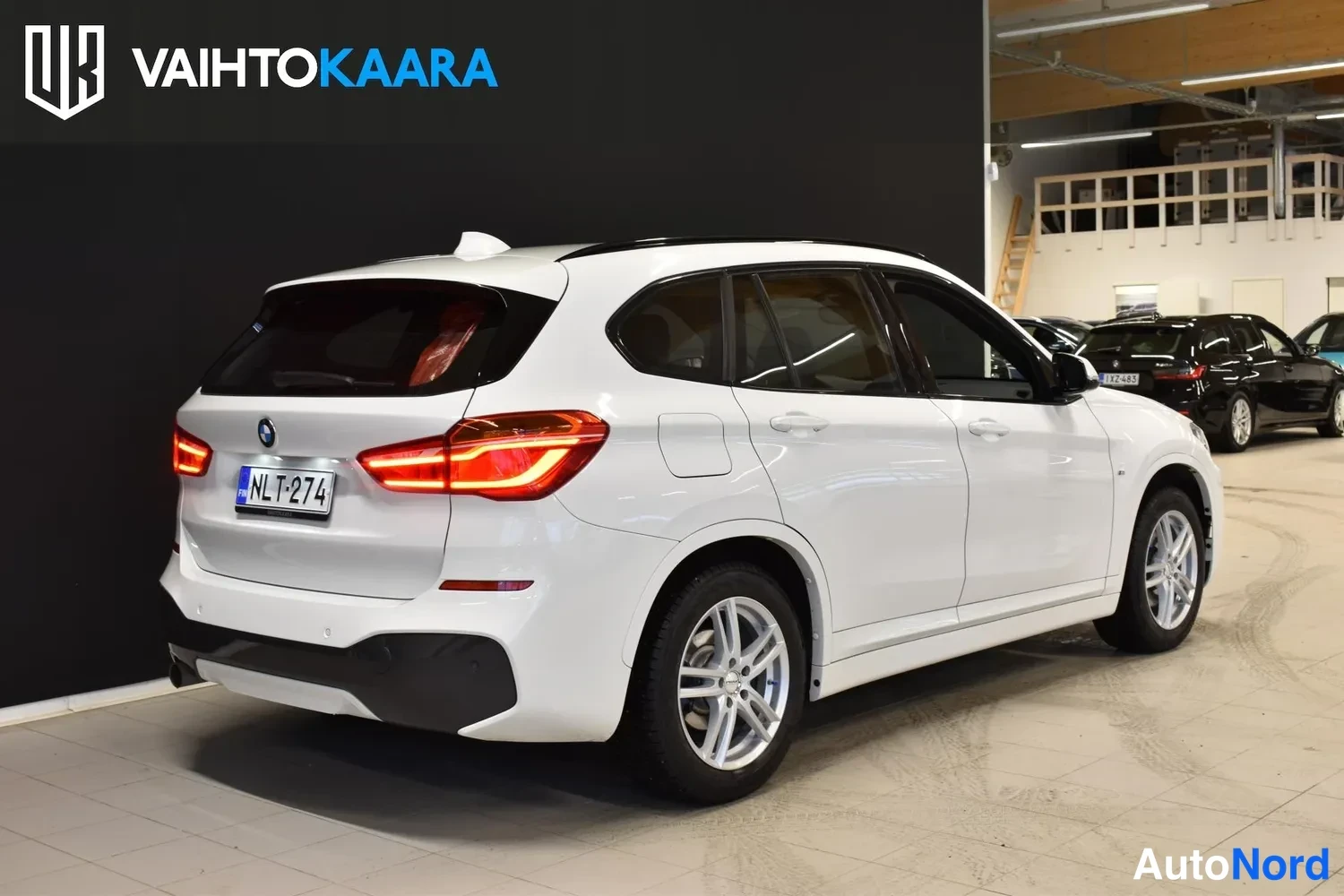 Valkoinen BMW X1 sDrive18d 2016, ulkokuva 4 – Raisio