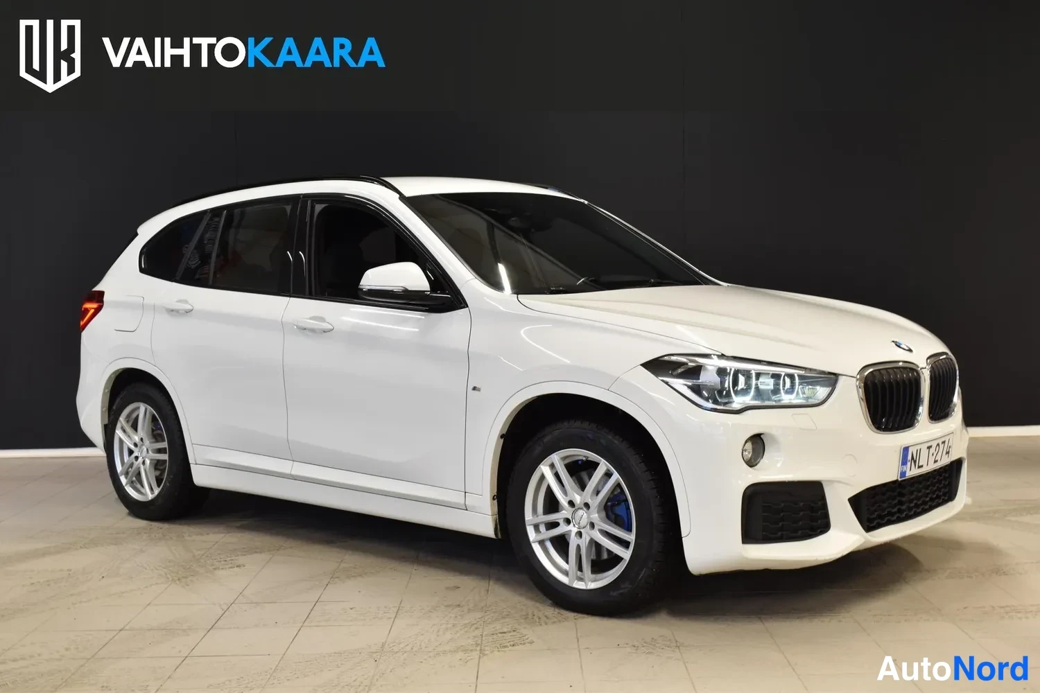 Valkoinen BMW X1 sDrive18d 2016, ulkokuva 6 – Raisio