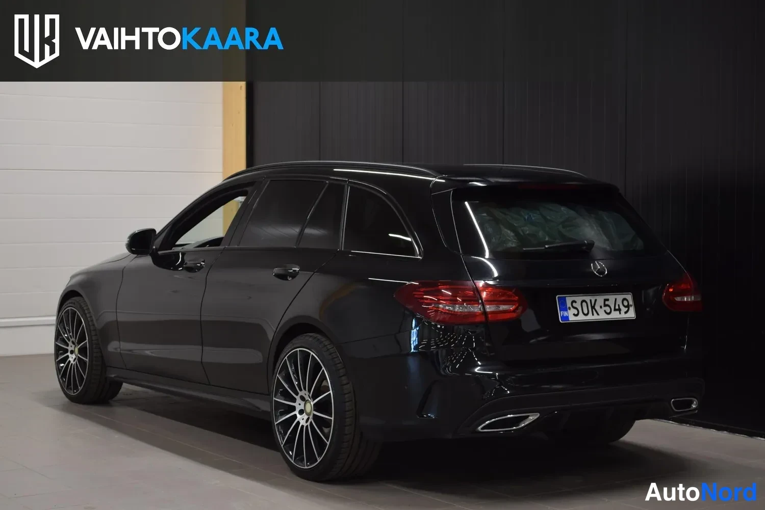 Musta Mercedes-Benz C 220 d 4MATIC 2017, ulkokuva 3 – Raisio