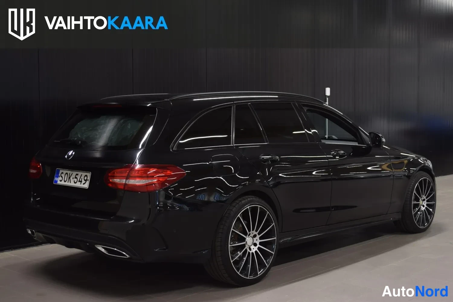 Musta Mercedes-Benz C 220 d 4MATIC 2017, ulkokuva 4 – Raisio