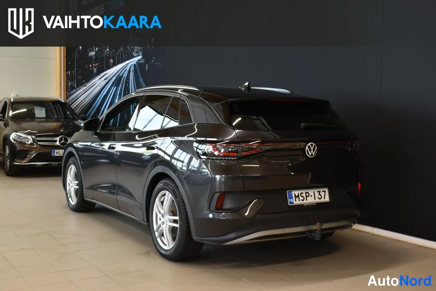 Harmaa Volkswagen ID.4 GTX 2022, ulkokuva 3 – Raisio
