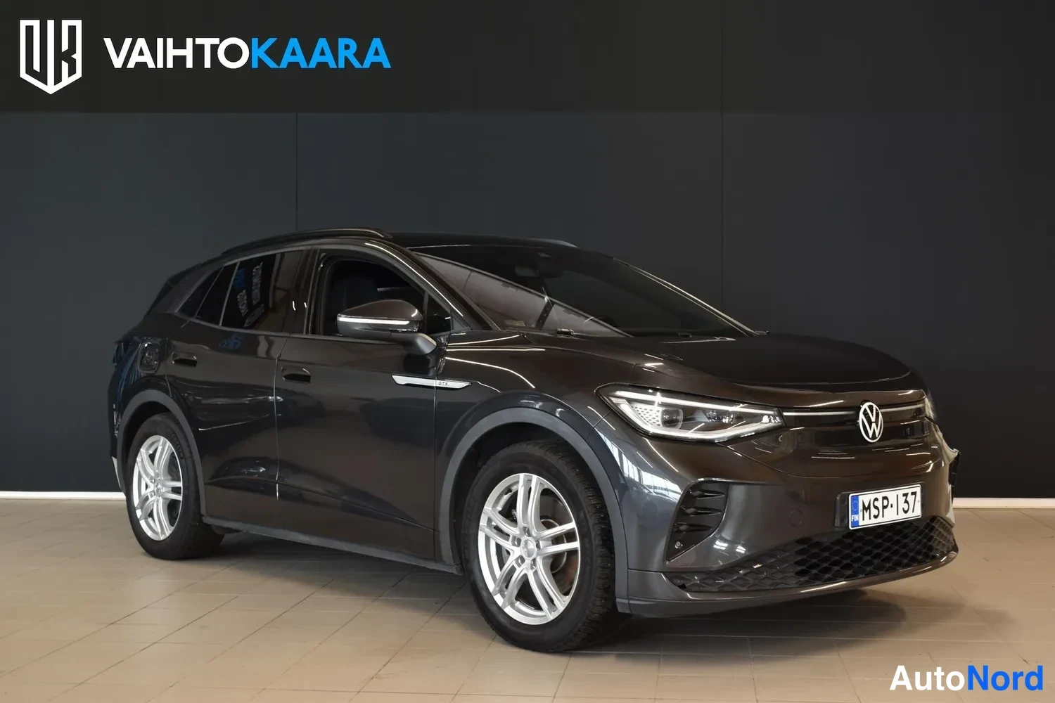 Harmaa Volkswagen ID.4 GTX 2022, ulkokuva 4 – Raisio
