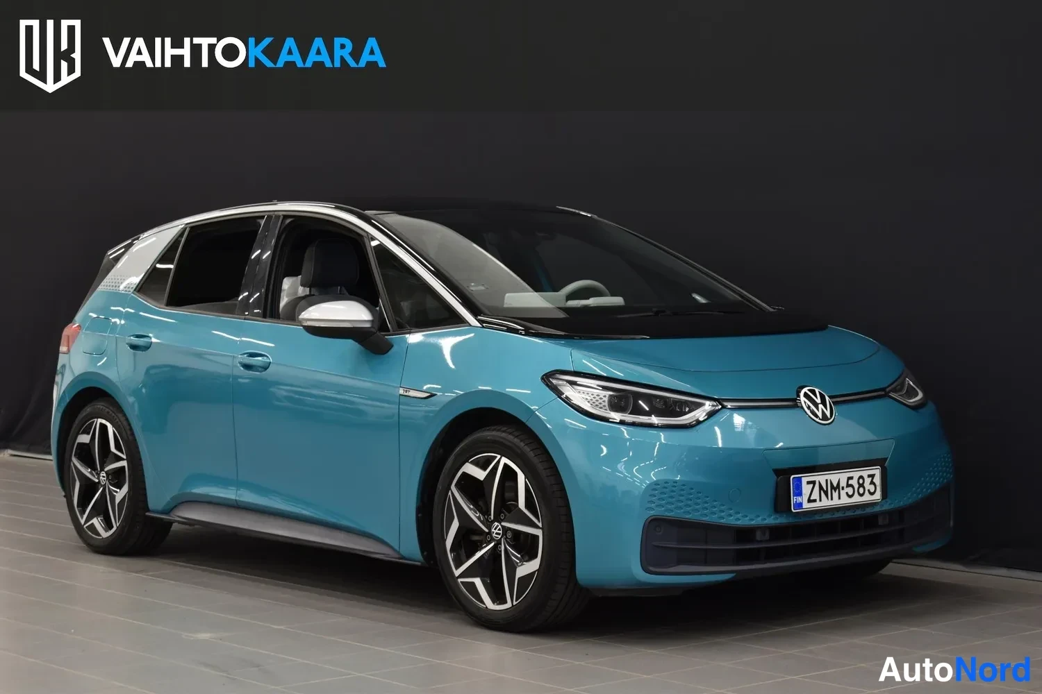 Turkoosi Volkswagen ID.3 2020, ulkokuva 4 – Raisio